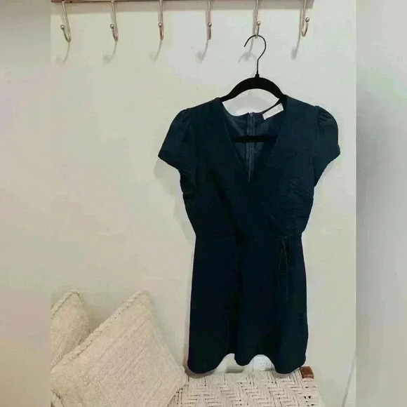Altar'd State Dresses & Skirts - Navy Blue Altar’d State Mini Wrap Dress XS